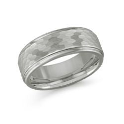 Tungsten ring with diamond cut