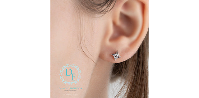 Lab Grown Diamond Star Stud Earrings, 0.25TDW