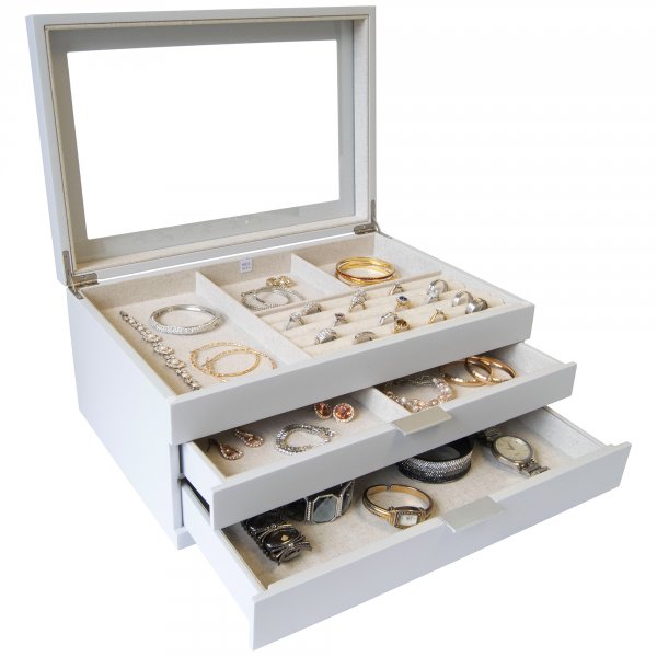 Mele & Co "Misty" wooden jewellery box