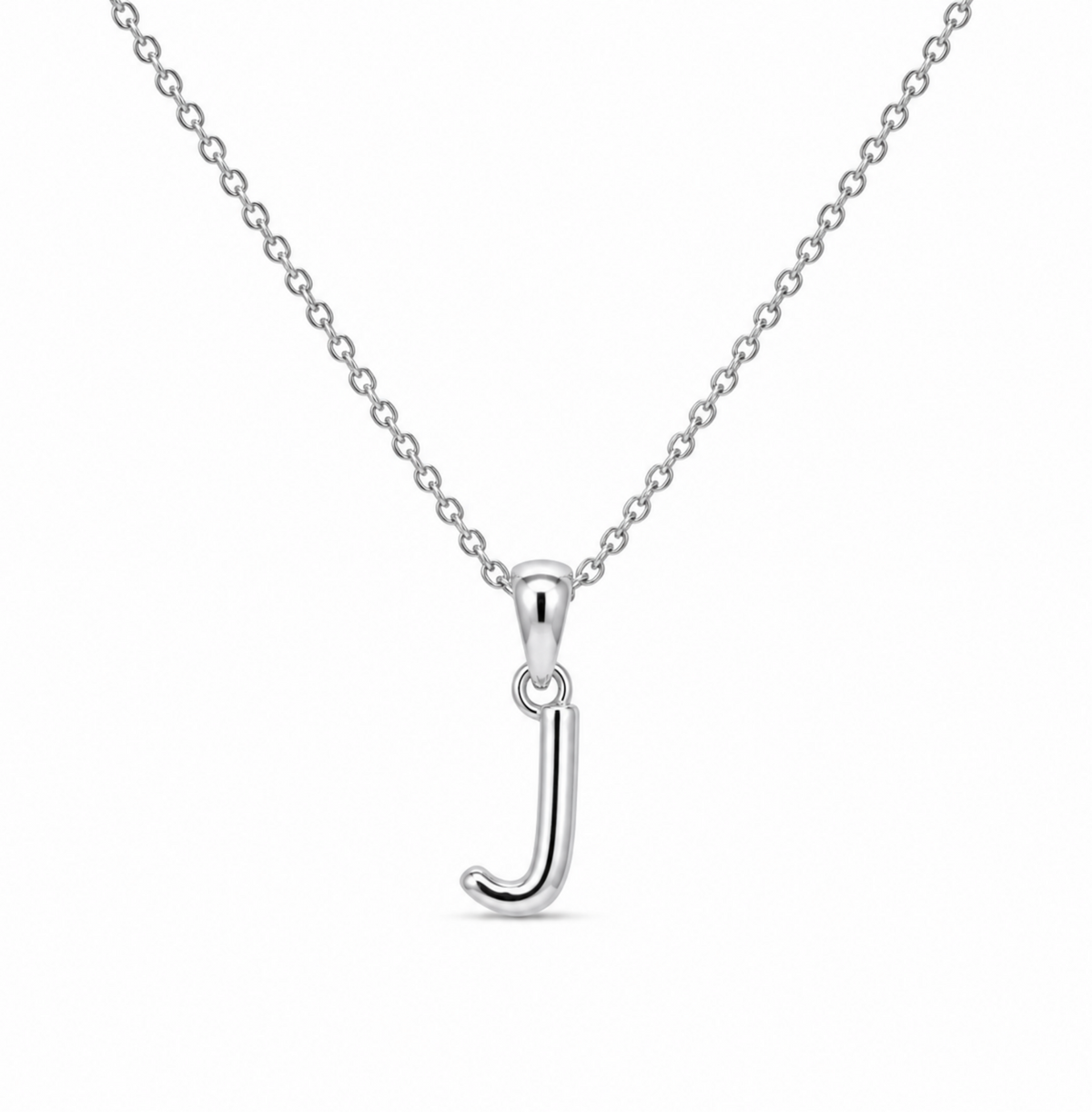 High Polish, Sterling Silver 'J' Pendant