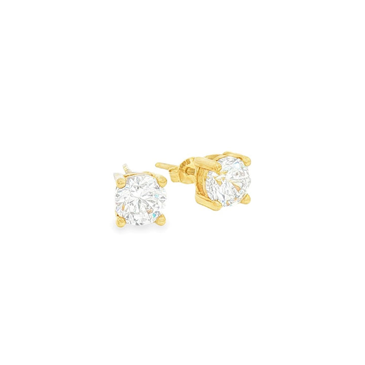 10K 6MM CZ Stud Earrings