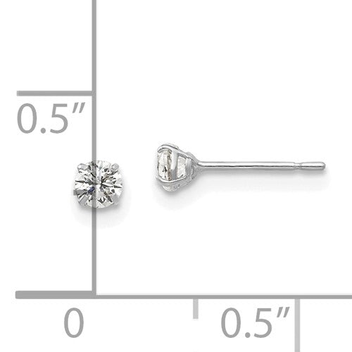 14K 3mm CZ Stud Earrings