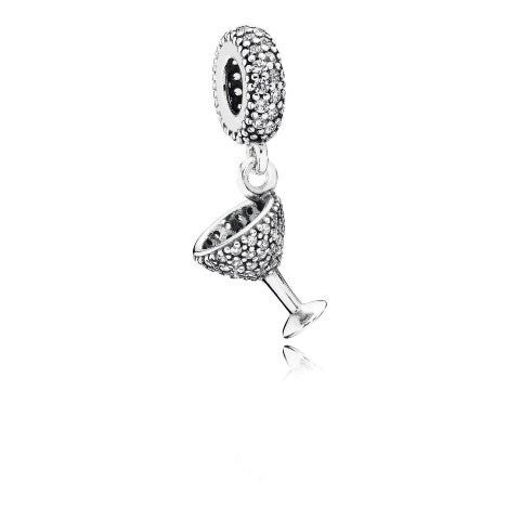 Pandora Pavé Cocktail Glass Dangle Charm