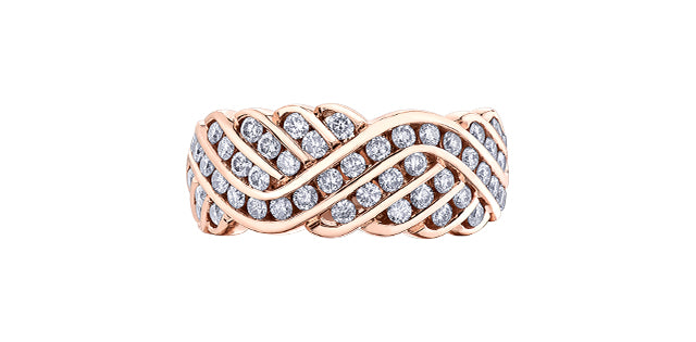 Diamond Envy 10K Wave Dinner Ring, 1.00 TDW
