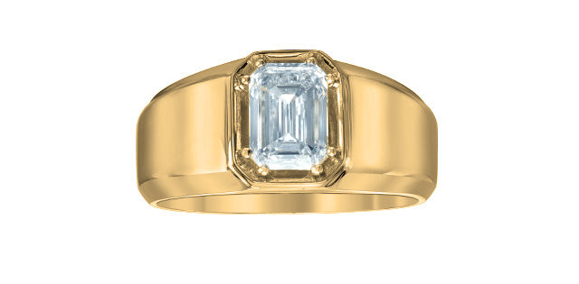 14 Karat Emerald Cut Diamond Ring, 2.TDW
