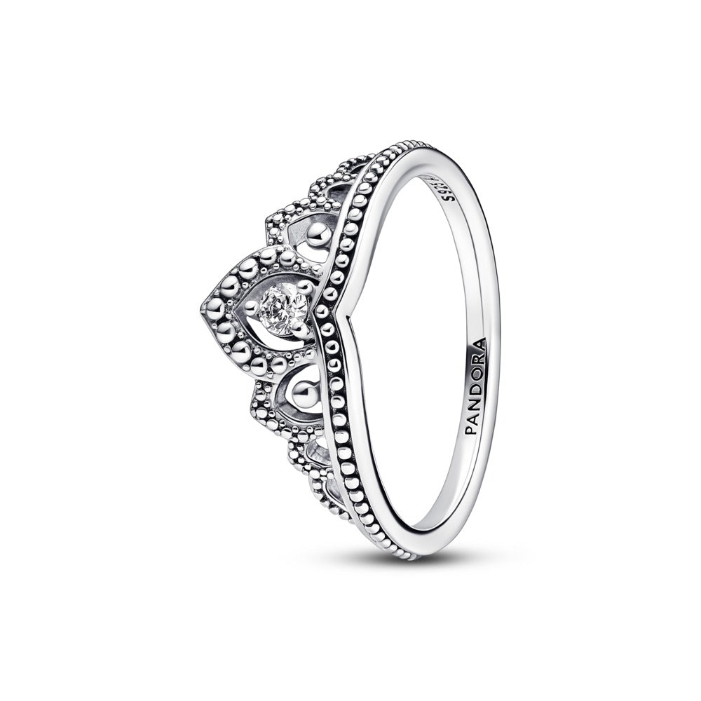 FINAL SALE- Pandora Regal Beaded Tiara Ring, Size 6