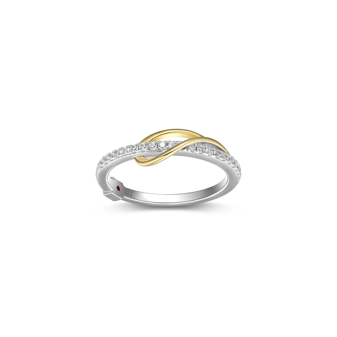 ELLE " Confluence" Gold Plated & Silver Ring