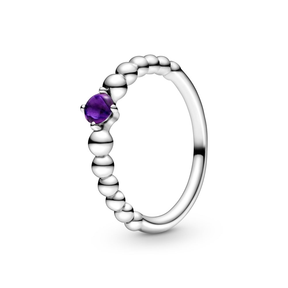 FINAL SALE - Pandora Purple Crystal Ring, size 7