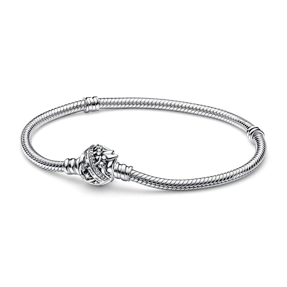 Pandora Disney Tinker Bell Clasp Moments Snake Chain Bracelet, 7.5"