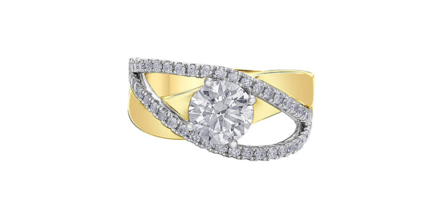 14k yellow gold Lab Grown  Dia