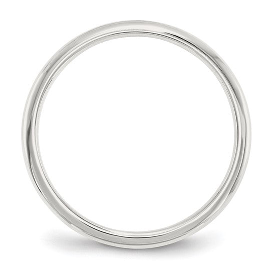 2MM Comfort Fit Sterling Silver Domed Band, size 7.5