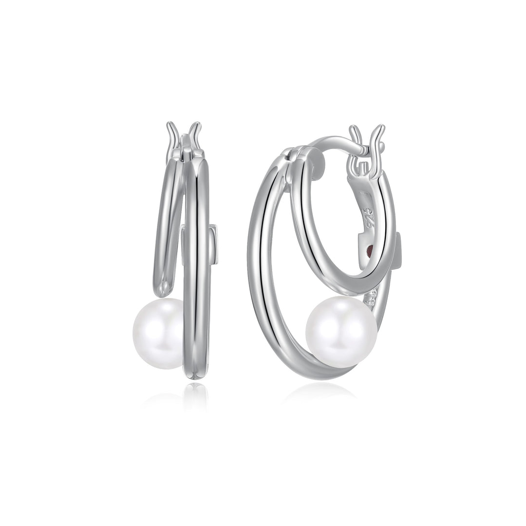 ELLE "Simpatico" Pearl Hoop Earrings