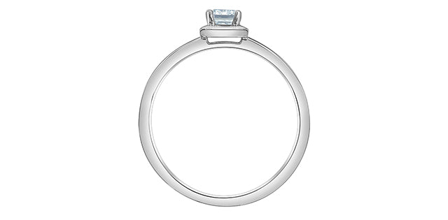 14K Lab-Grown Emerald Cut Diamond Engagement Ring, 0.50 TDW
