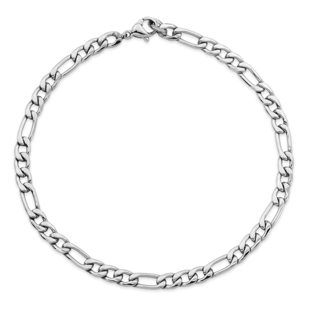STEELX 4.5mm Figaro Bracelet, 8.25"