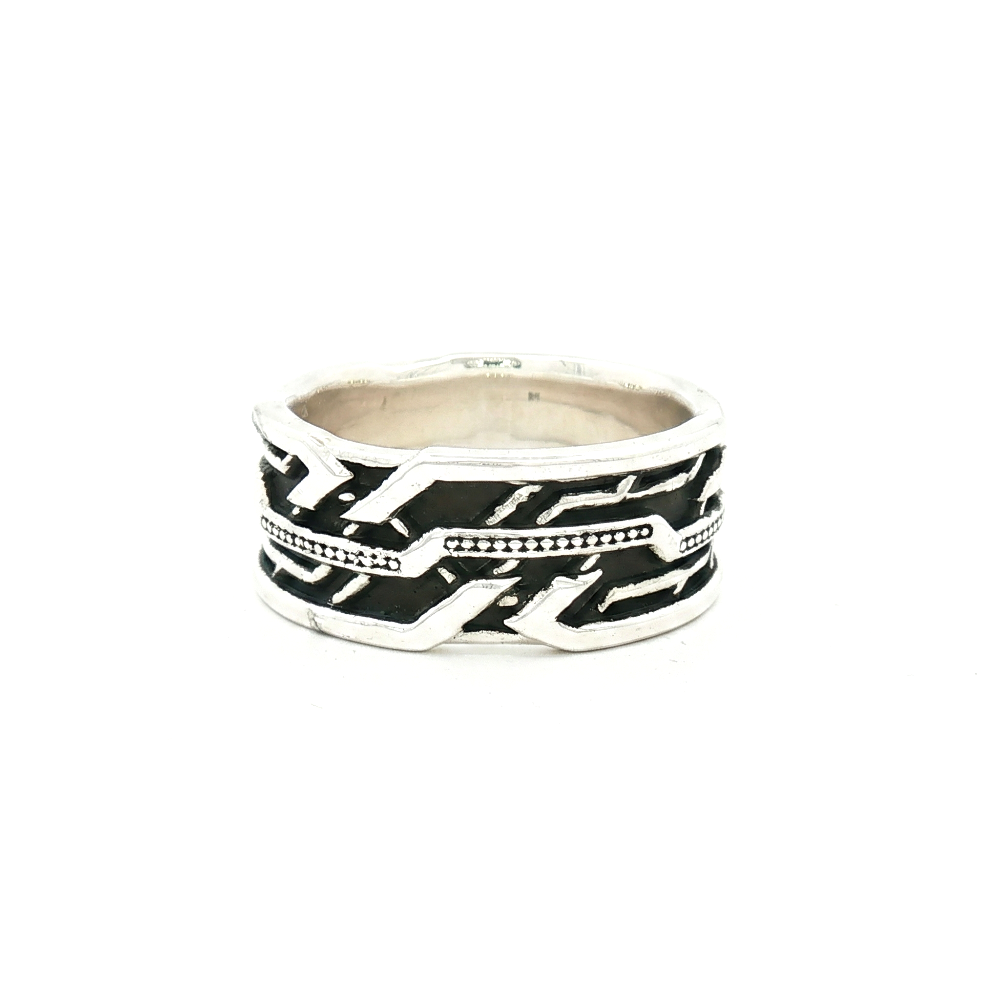 925 silver antiqued sci-fi pat
