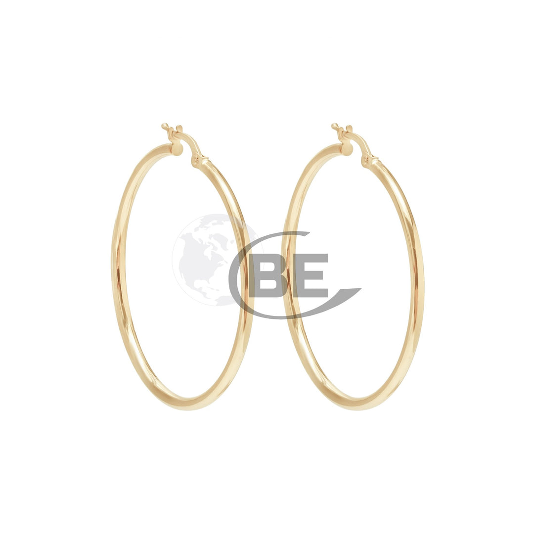 10K 35mm Plain Hoops