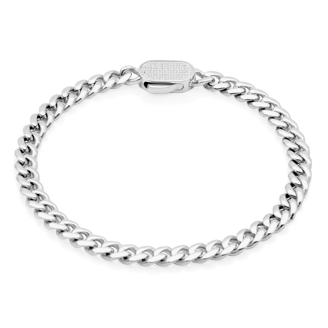 STEELX Curb Link Bracelet CZ