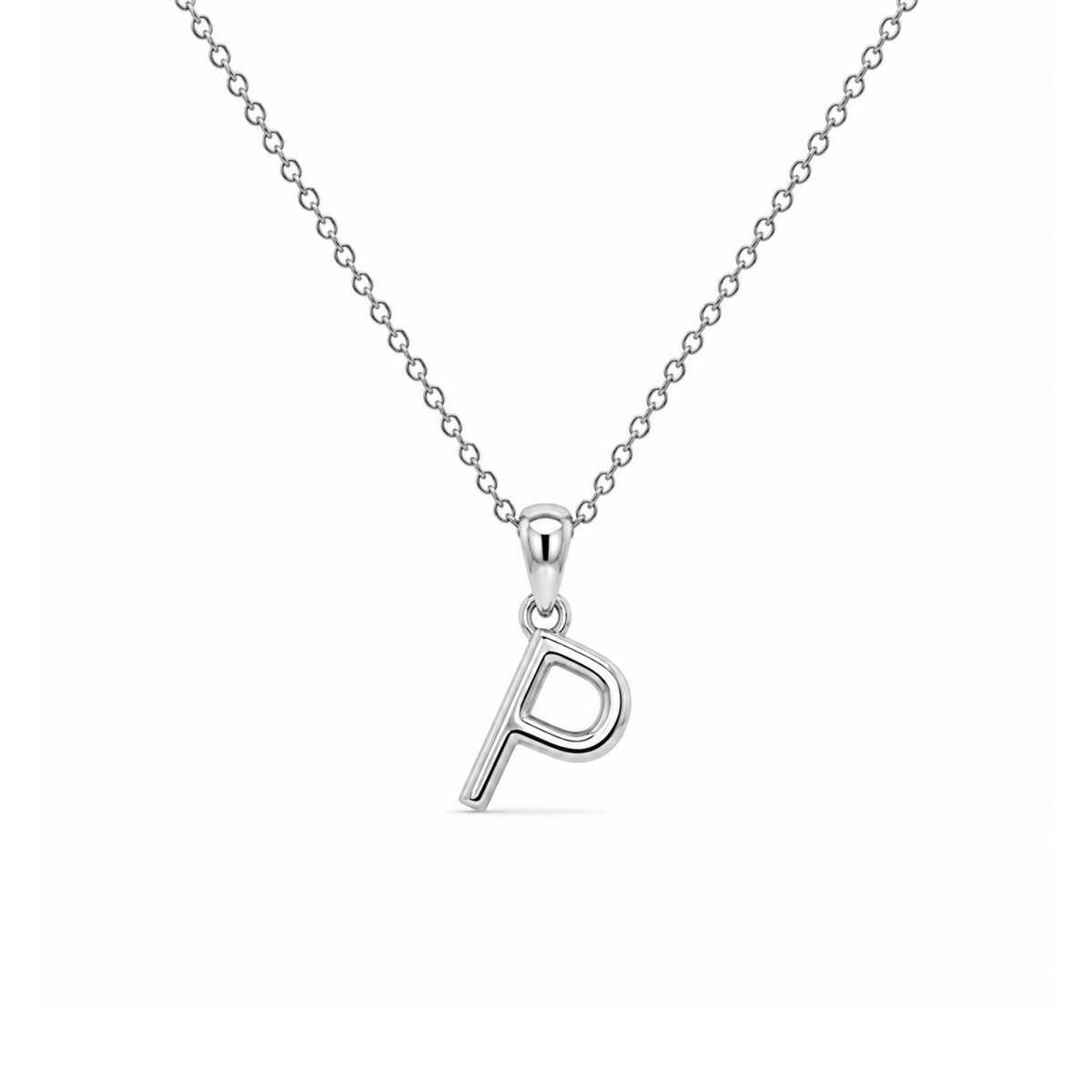 High Polish, Sterling Silver 'P' Pendant