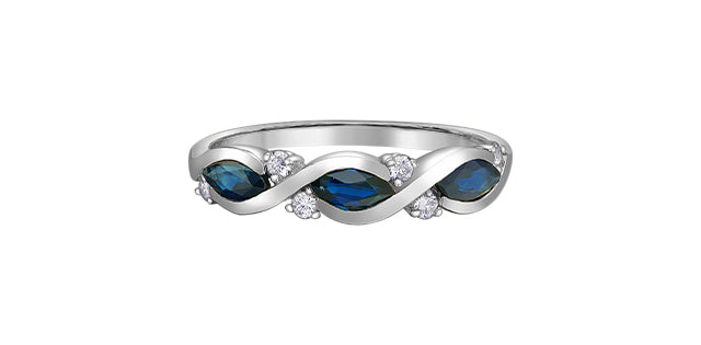 10k white gold diamond and sap