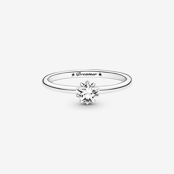 Pandora Celestial Sparkling Star Solitaire Ring, size 6.0