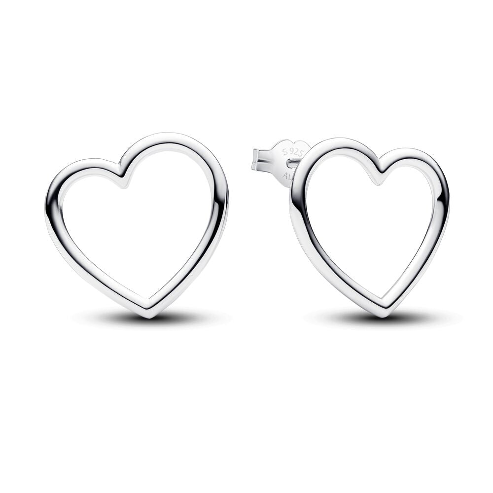 Pandora Front-facing Heart Stud Earrings