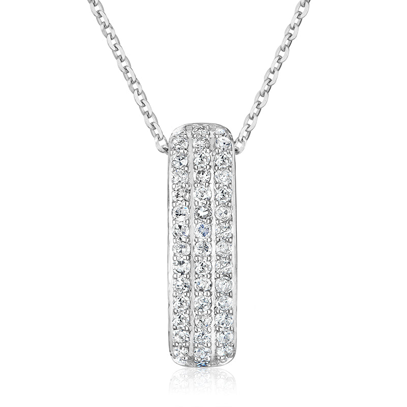 10k Diamond Pave Necklace, 0.05tdw