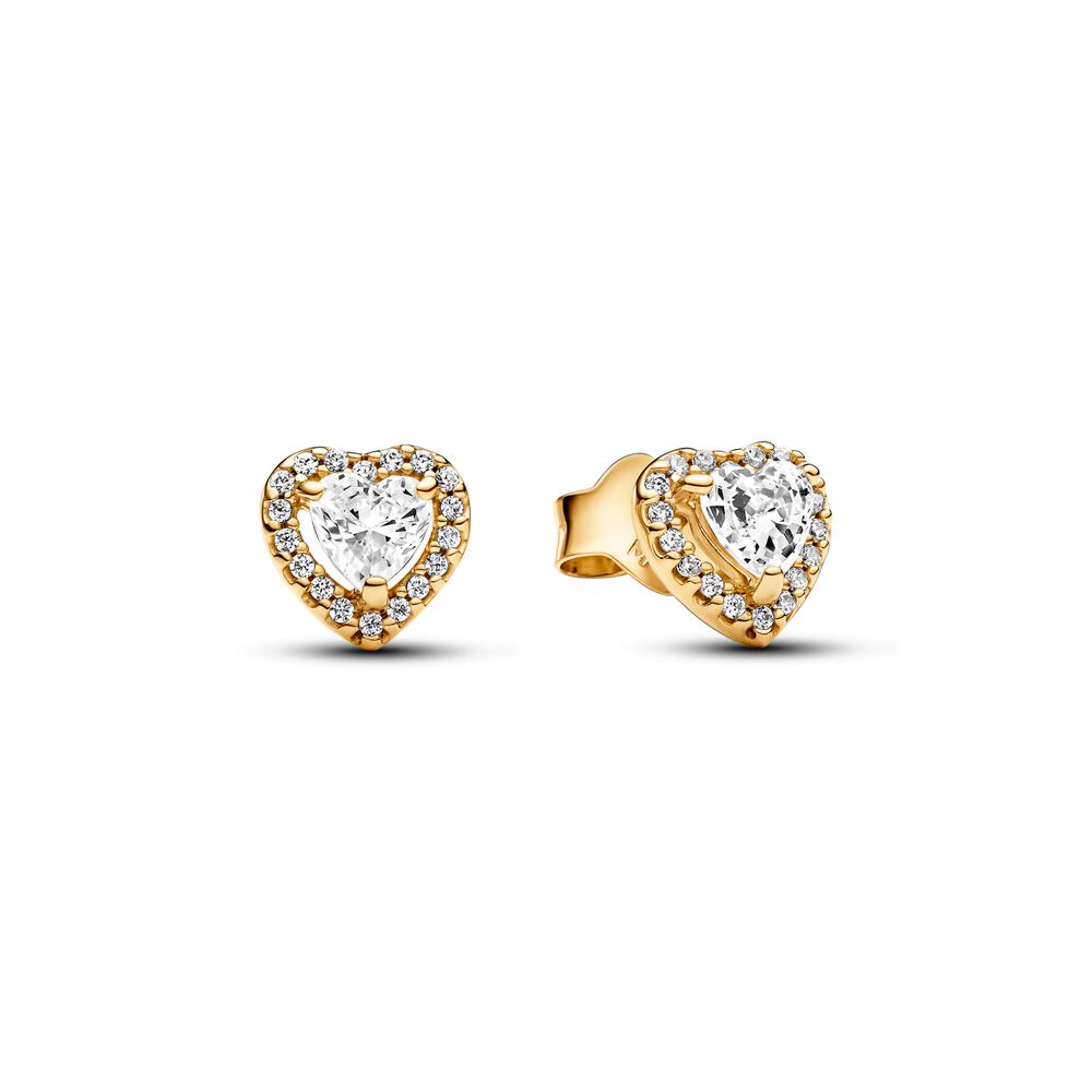FINAL SALE - Pandora Sparkling Elevated Heart Stud Earrings
