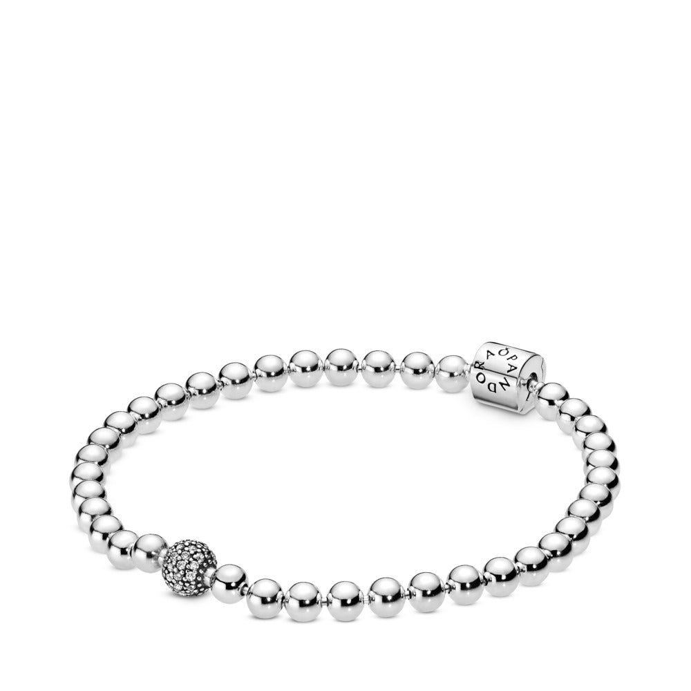 Pandora Beads & Pavé Bracelet, 7.5"