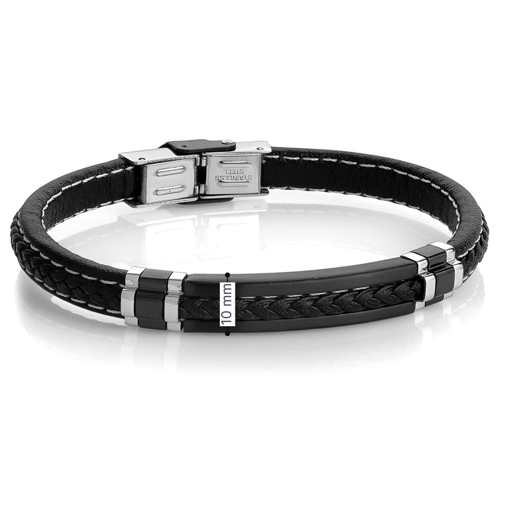 Italgem Steel 10mm black leath