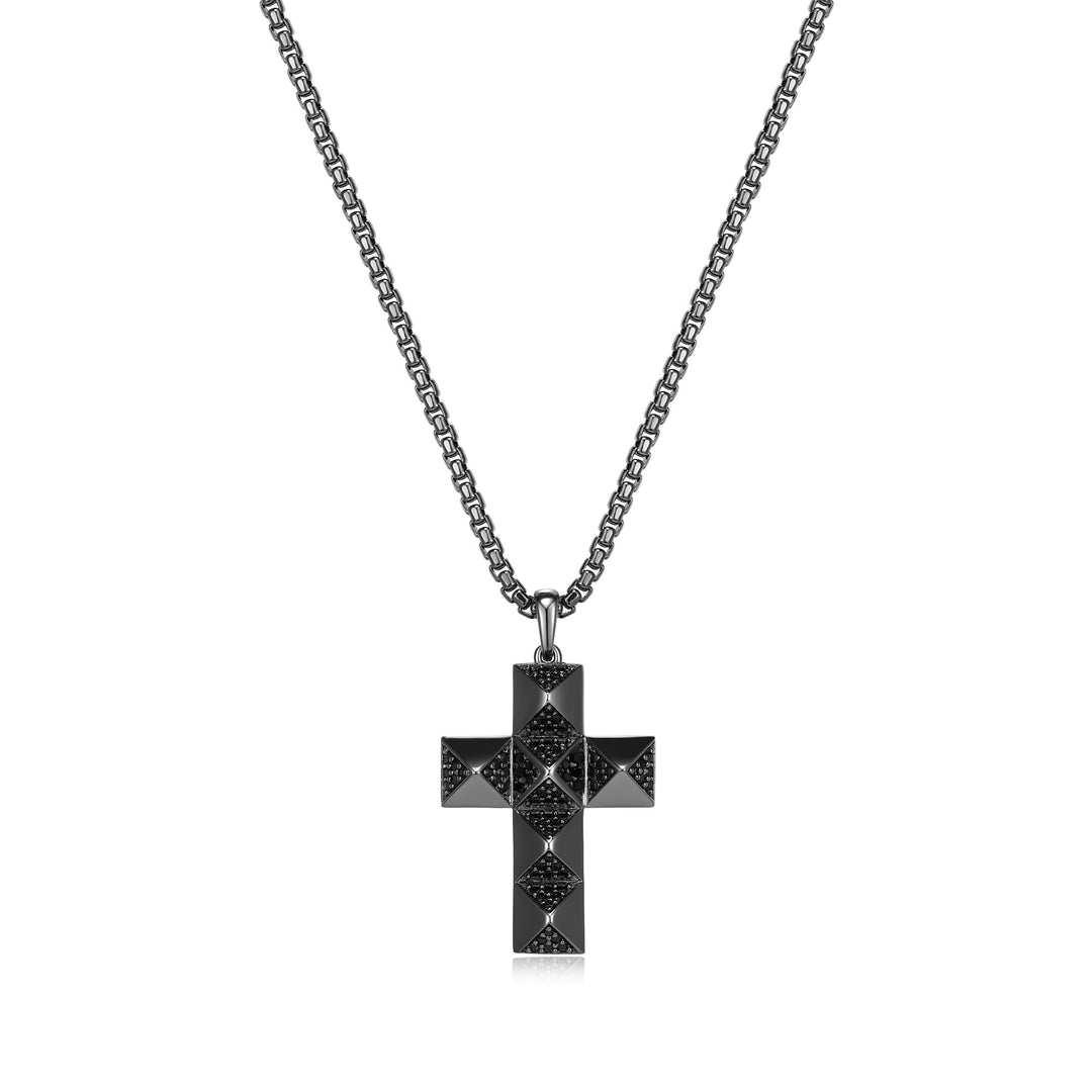 ETHOS "Black Ice" Cross Necklace