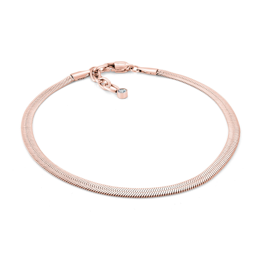 Italgem Herringbone Anklet- 10"