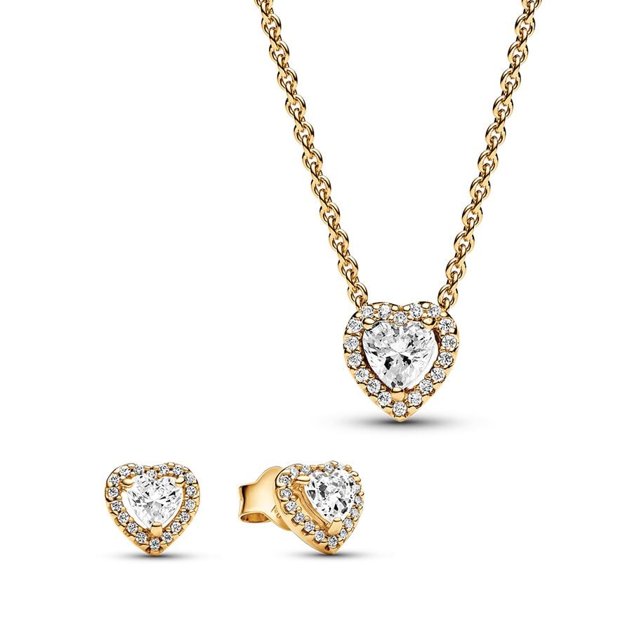 Pandora Sparkling Elevated Heart Jewellery Gift Set