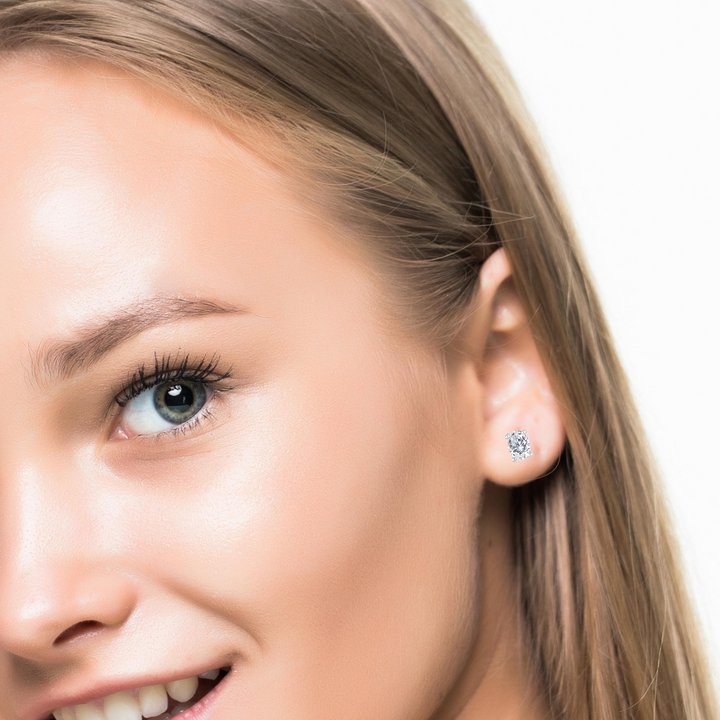 10k white gold stud earrings f