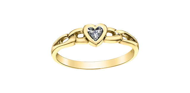 10K Heart Ring 0.015TDW