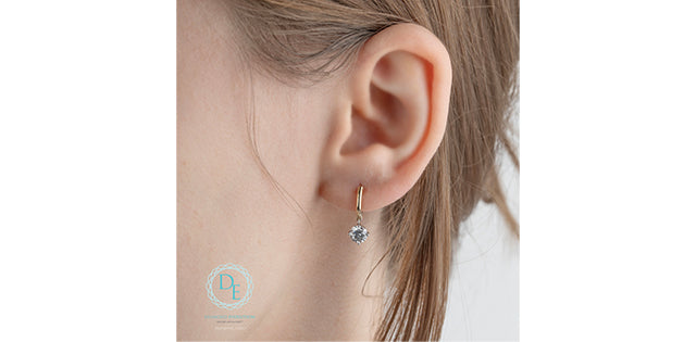 10.6MM Hoop Earring with Lab-Grown Diamonds, 1.00TDW