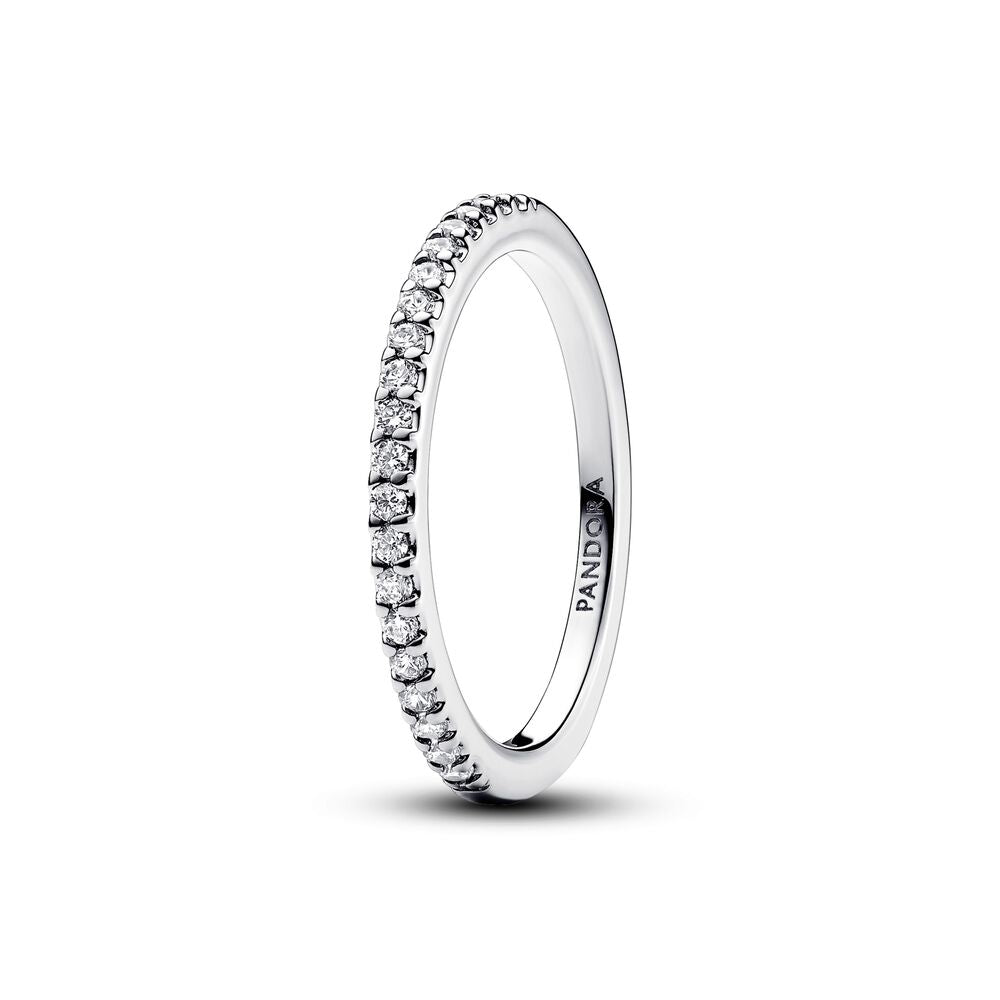 Pandora Sparkling Band Ring, Size 7