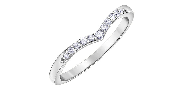 10k white gold diamond chevron