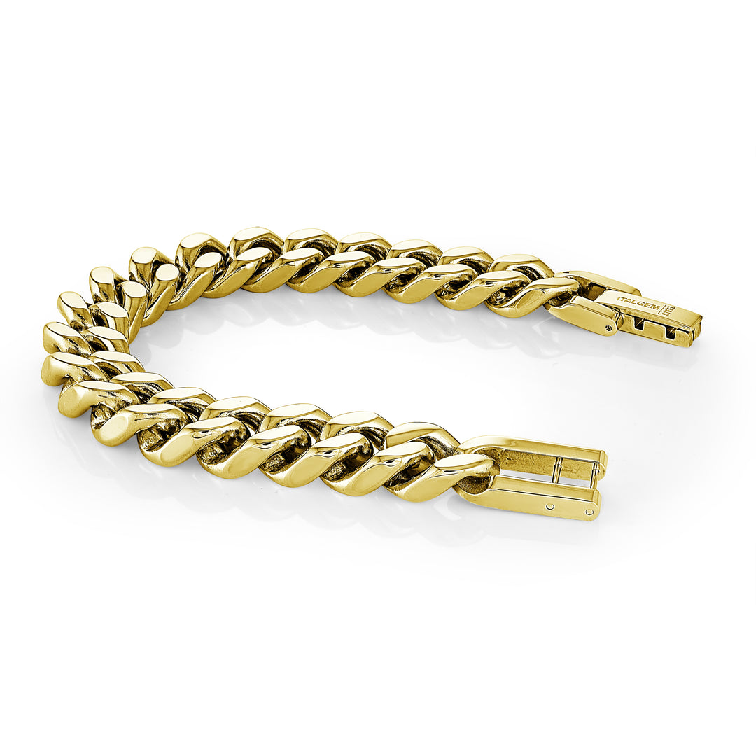 Italgem Gold Tone Curb Bracelet