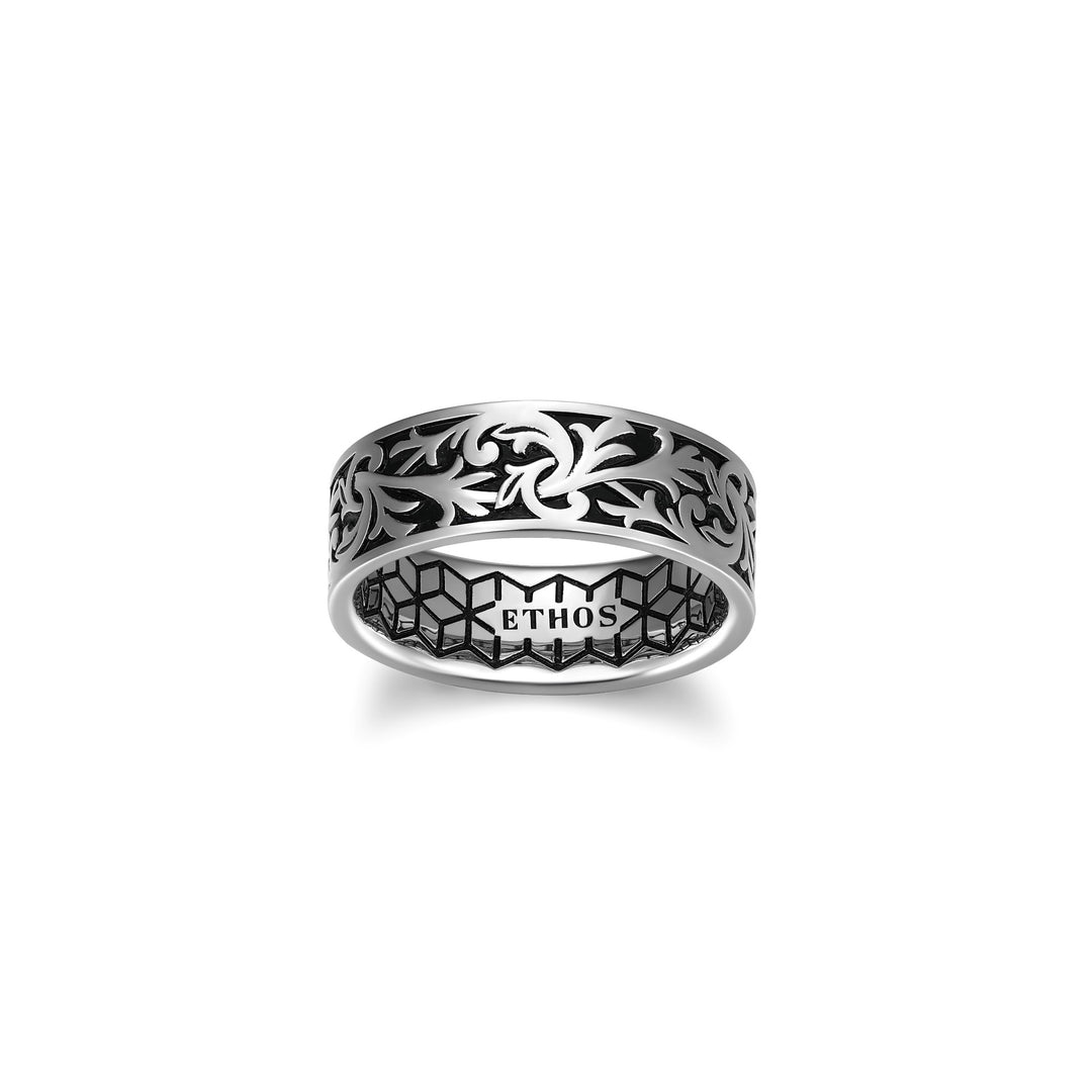 ETHOS "Chisel" Silver Filigree Ring.