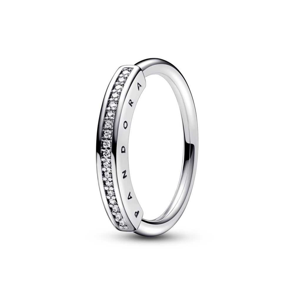 Pandora Signature I-D Pavé Ring, Size 6