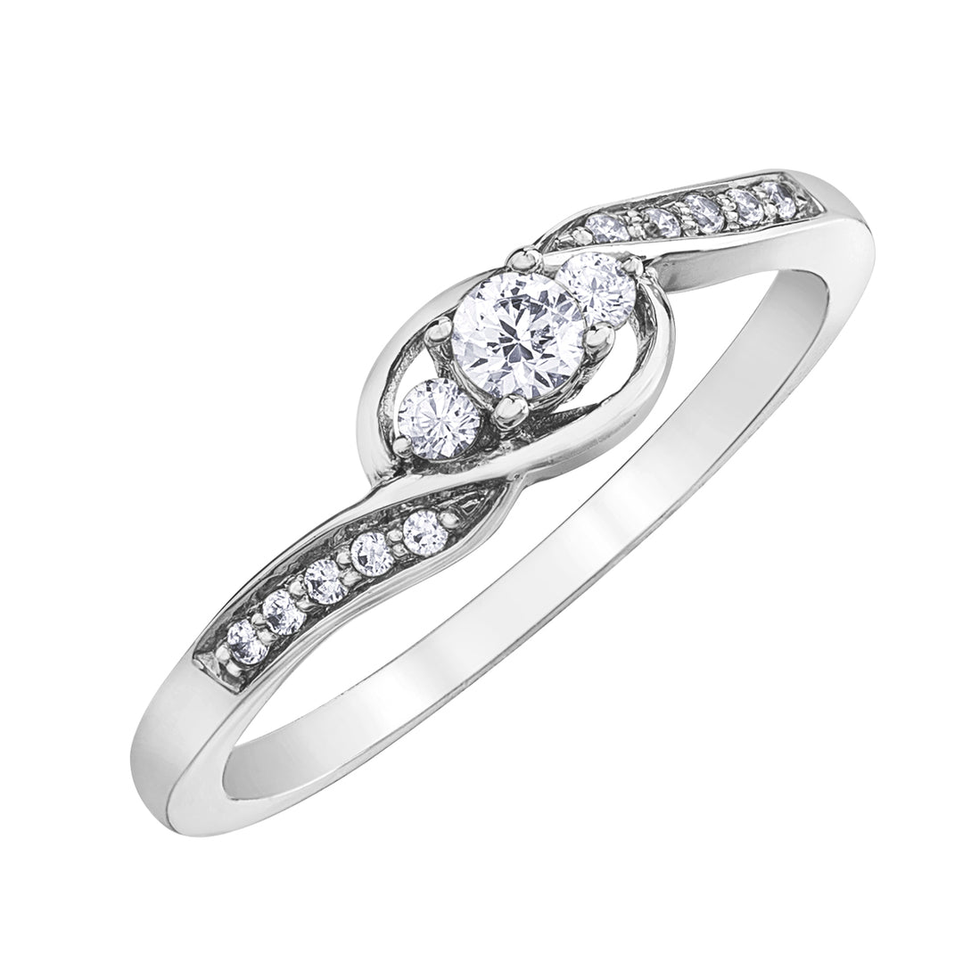 10K Diamond Engagement Ring 0.20TDW