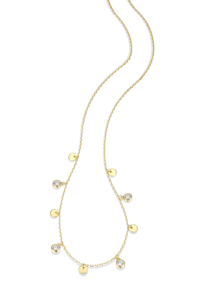 3MM Mini Disc Station Necklace, 19"