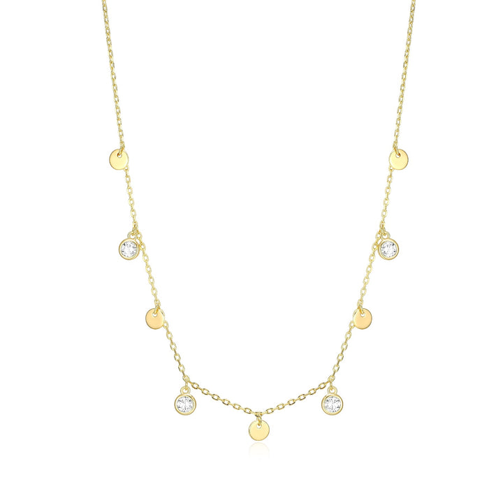 3MM Mini Disc Station Necklace, 19"