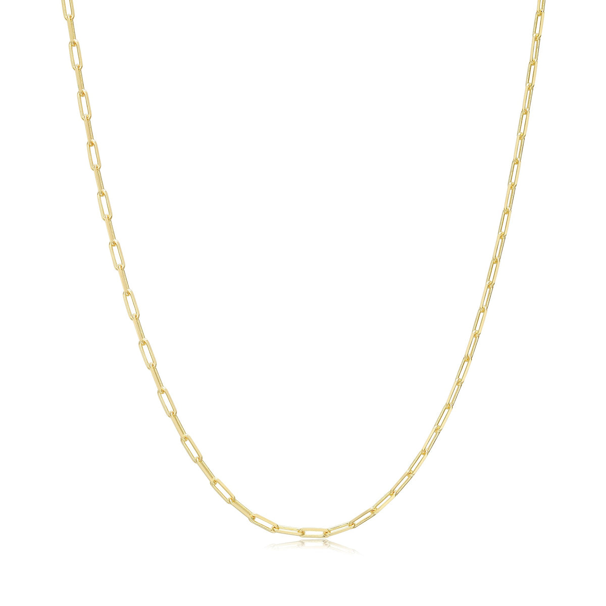 Paperclip Link Chain, GP, 19"