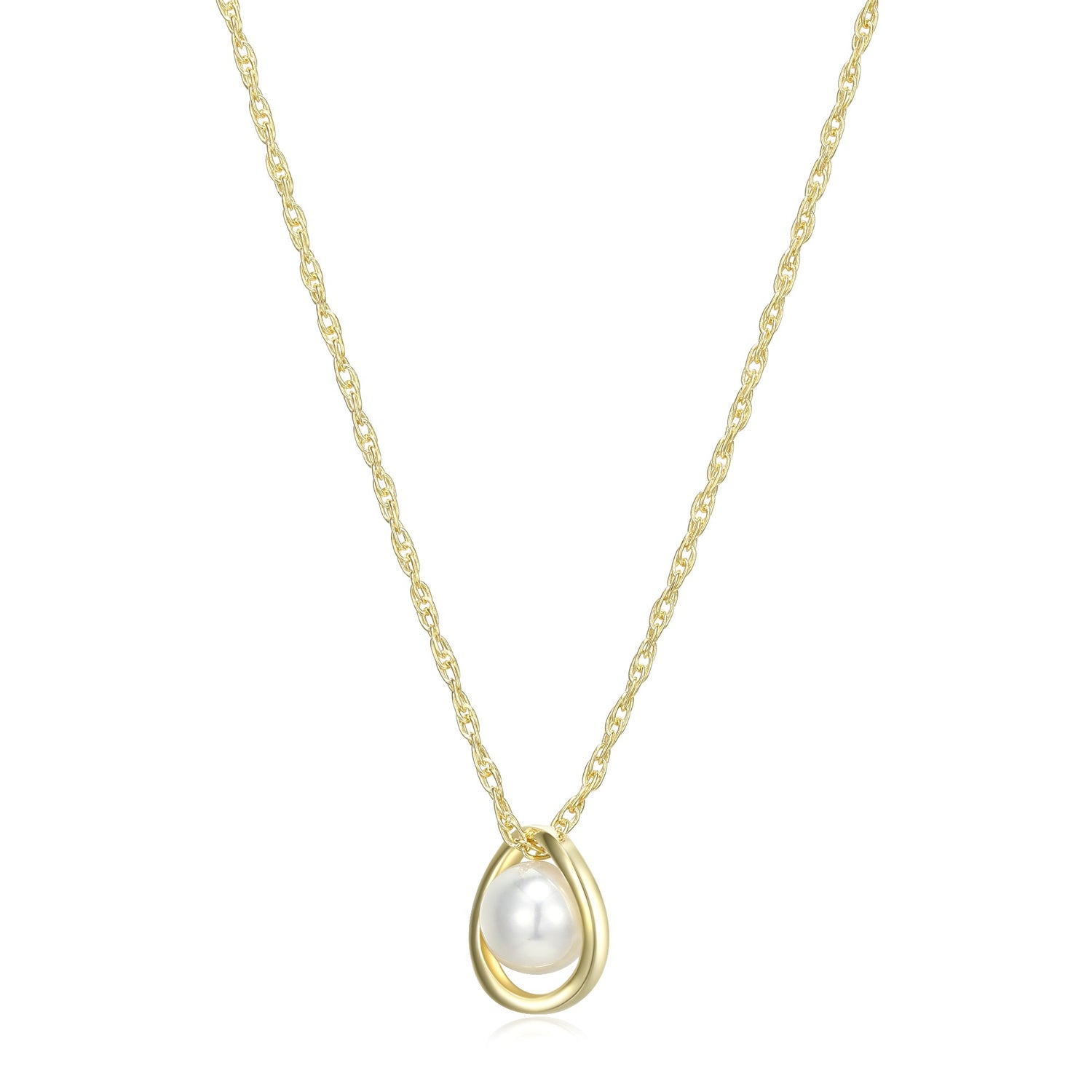 Genuine White Pearl & GP Pendant