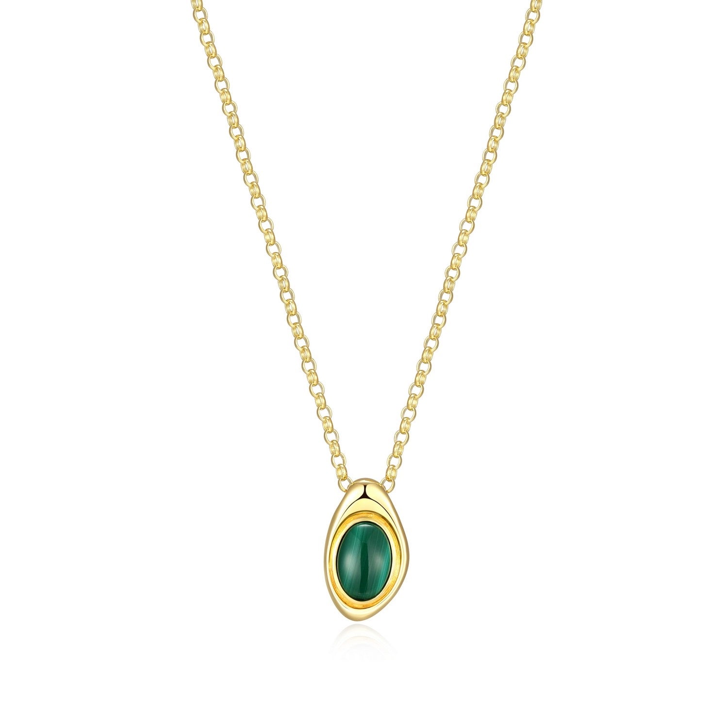 Malachite & GP Drop Pendant
