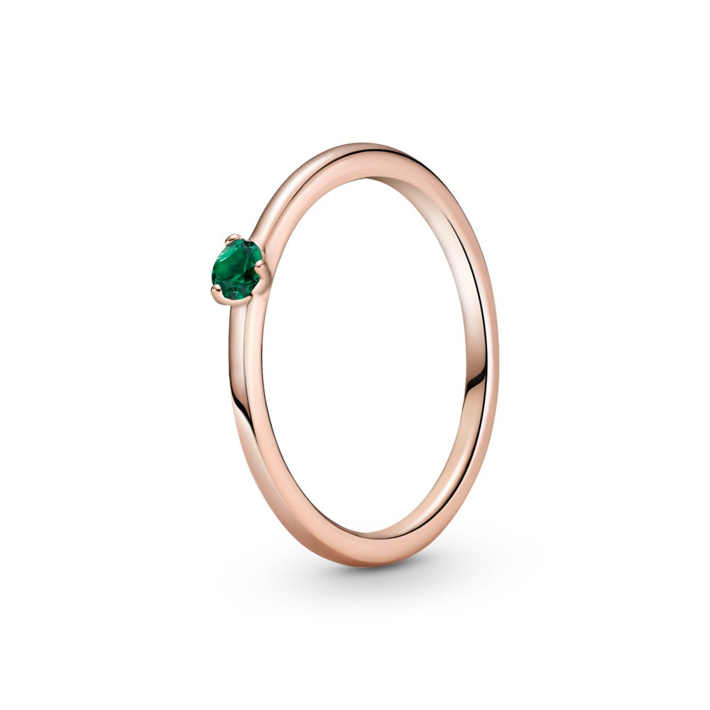 Green Solitiare Ring, size 6.0