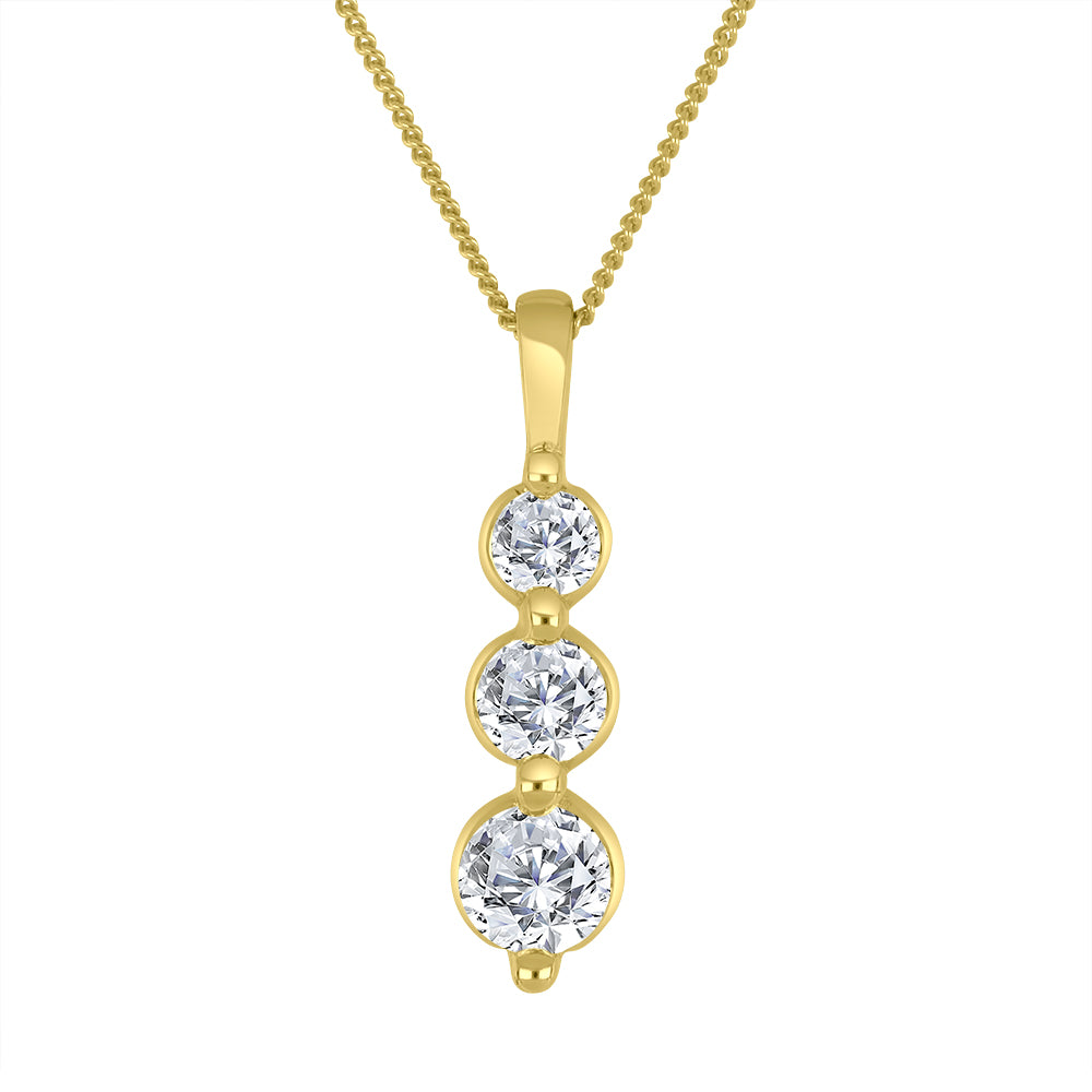 10k yellow gold drop pendant f