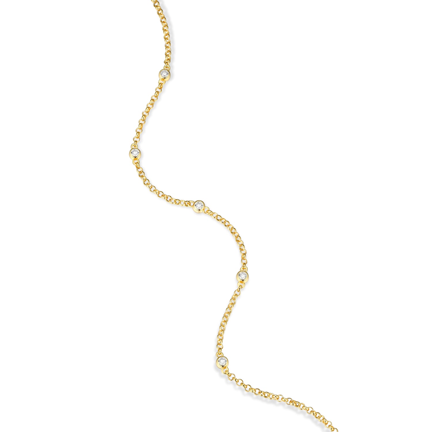 Lab-Grown 5-Stone Station Bracelet