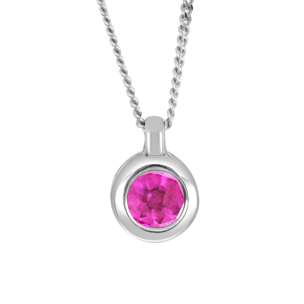 10K Bezel Set Birthstone Pendant - June